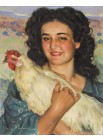 FEMME AU COQ
