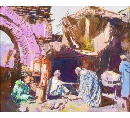 RUELLE DU SOUK A MARRAKECH, LE MARCHAND DE PAIN