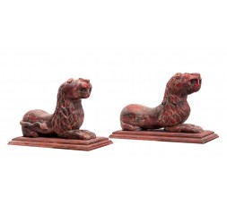 PAIRE DE LIONS GARDIENS