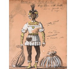 PAIRE DE DESSINS DE COSTUMES POUR LA PIECE DE THEATRE «AMAHL AND THE  NIGHT VISITORS»