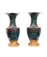 PAIRE DE VASES CLOISONNES CHINOIS